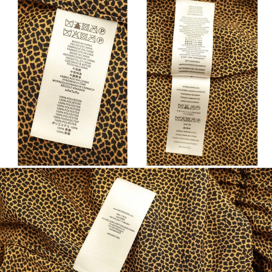 Michael Kors Leopard Animal Print Sleeveless Wide Leg Jumpsuit Overall size M - 5