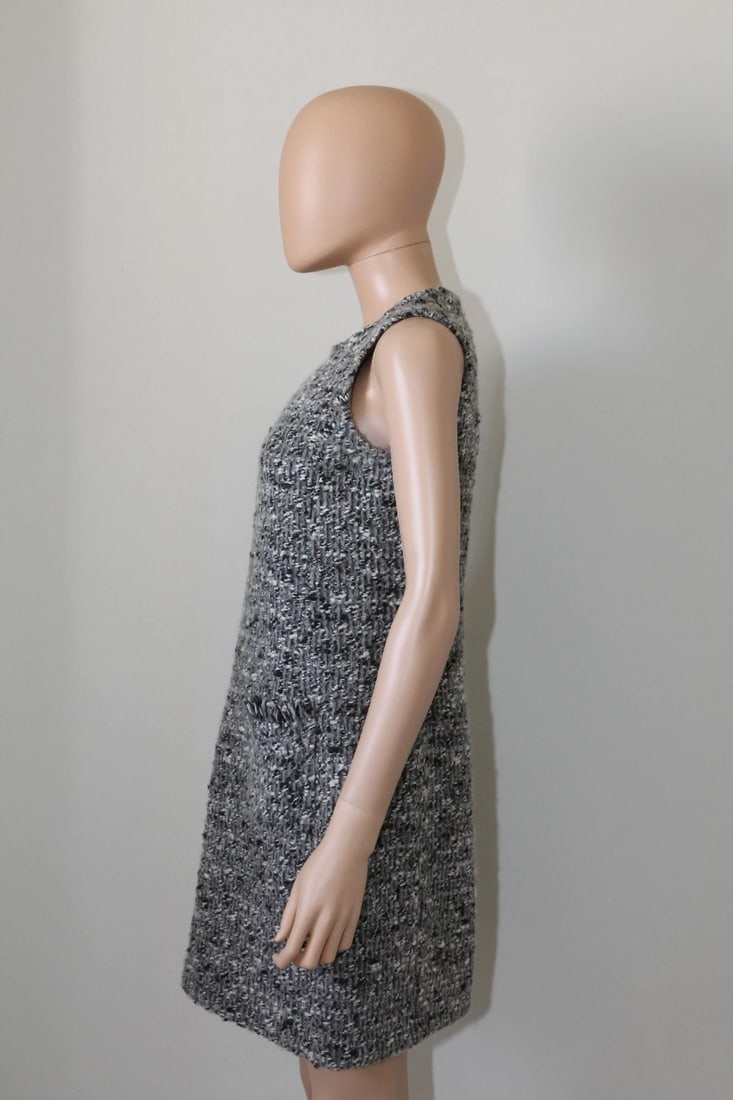 OSCAR DE LA RENTA TWEED TUNIC STYLE DRESS LINING STYLISH ORIGINAL VINTAGE - 4