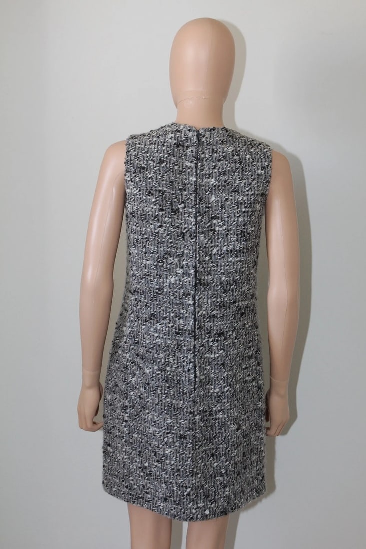 OSCAR DE LA RENTA TWEED TUNIC STYLE DRESS LINING STYLISH ORIGINAL VINTAGE - 5