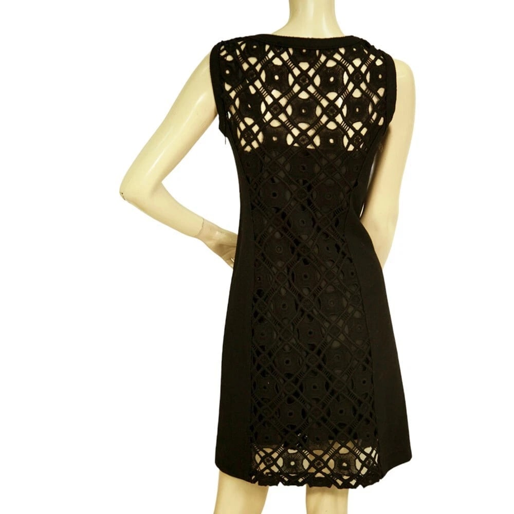 Philosophy di Alberta Ferretti Black Woolen Lace Tank Sleeveless Mini dress 40 - 2