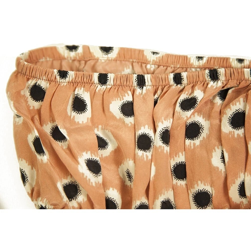 ETRO Sleeveless Peach 100% Silk Cropped Top Sheer Bandeau size 42 - 5