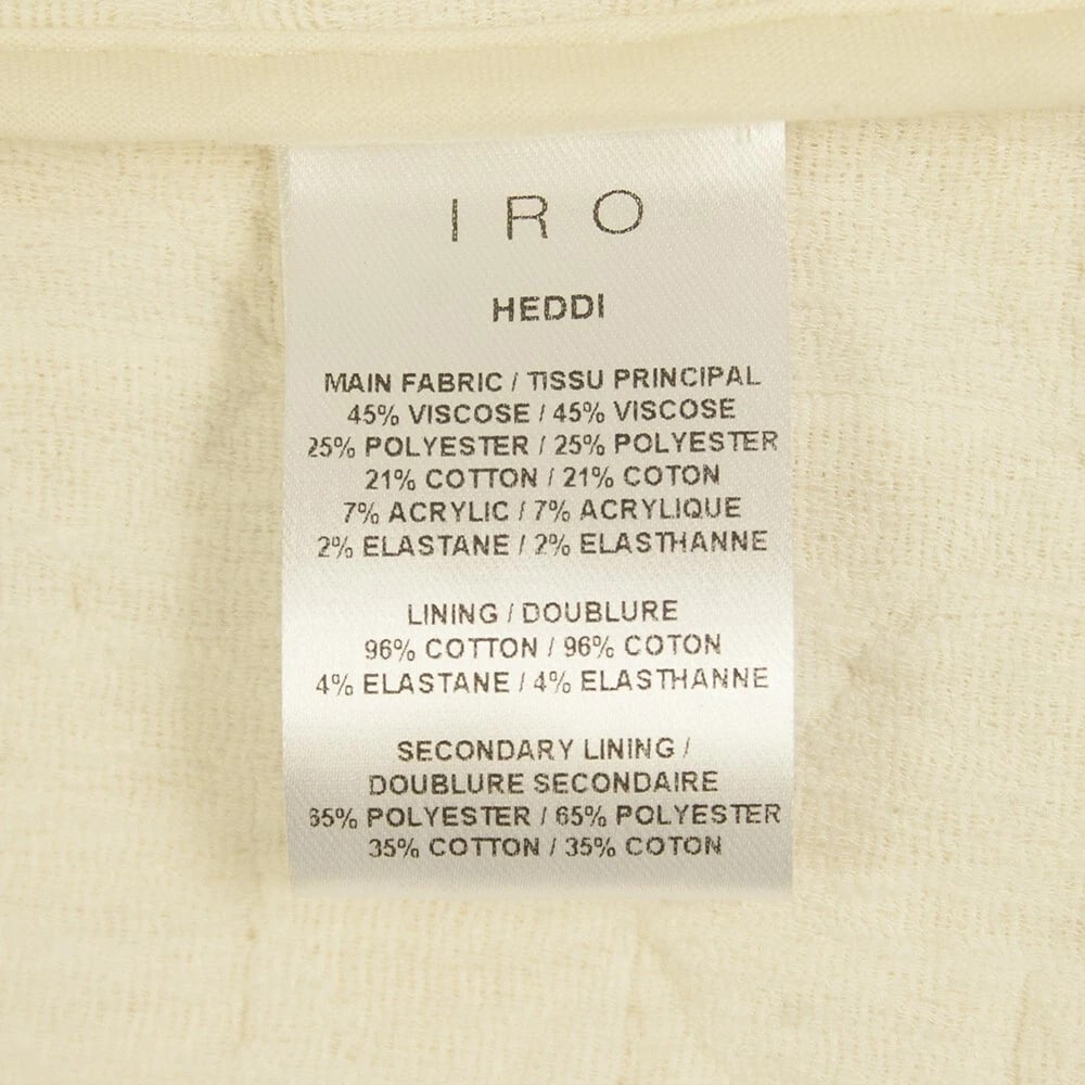 IRO Heddi Cream Textured Fabric Snap Button Cardigan Jacket size 36 - 4