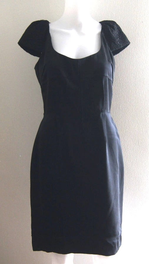 PROENZA SCHOULER LITTLE BLACK DRESS SIZE 2 MADE IN USA 100% SILK - 4