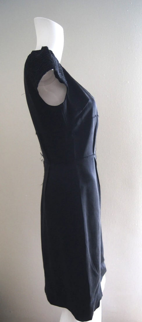 PROENZA SCHOULER LITTLE BLACK DRESS SIZE 2 MADE IN USA 100% SILK - 7