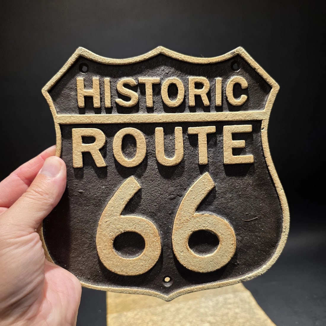 Cast Iron Historic Route 66 Plaque Sign (1 of 11)