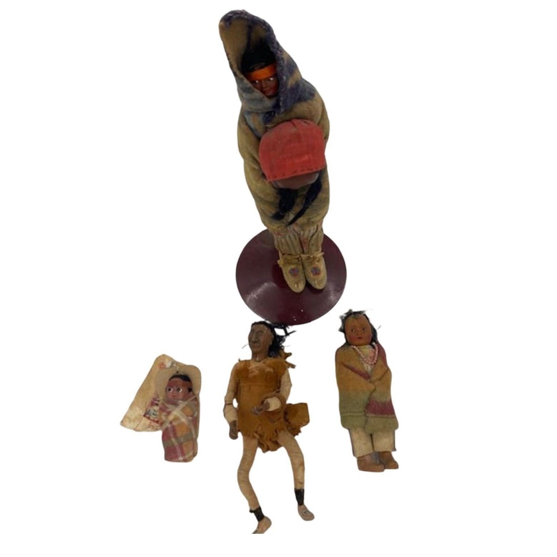 1930s Skookum Native American Dolls Mix Match Set of 4 - 2