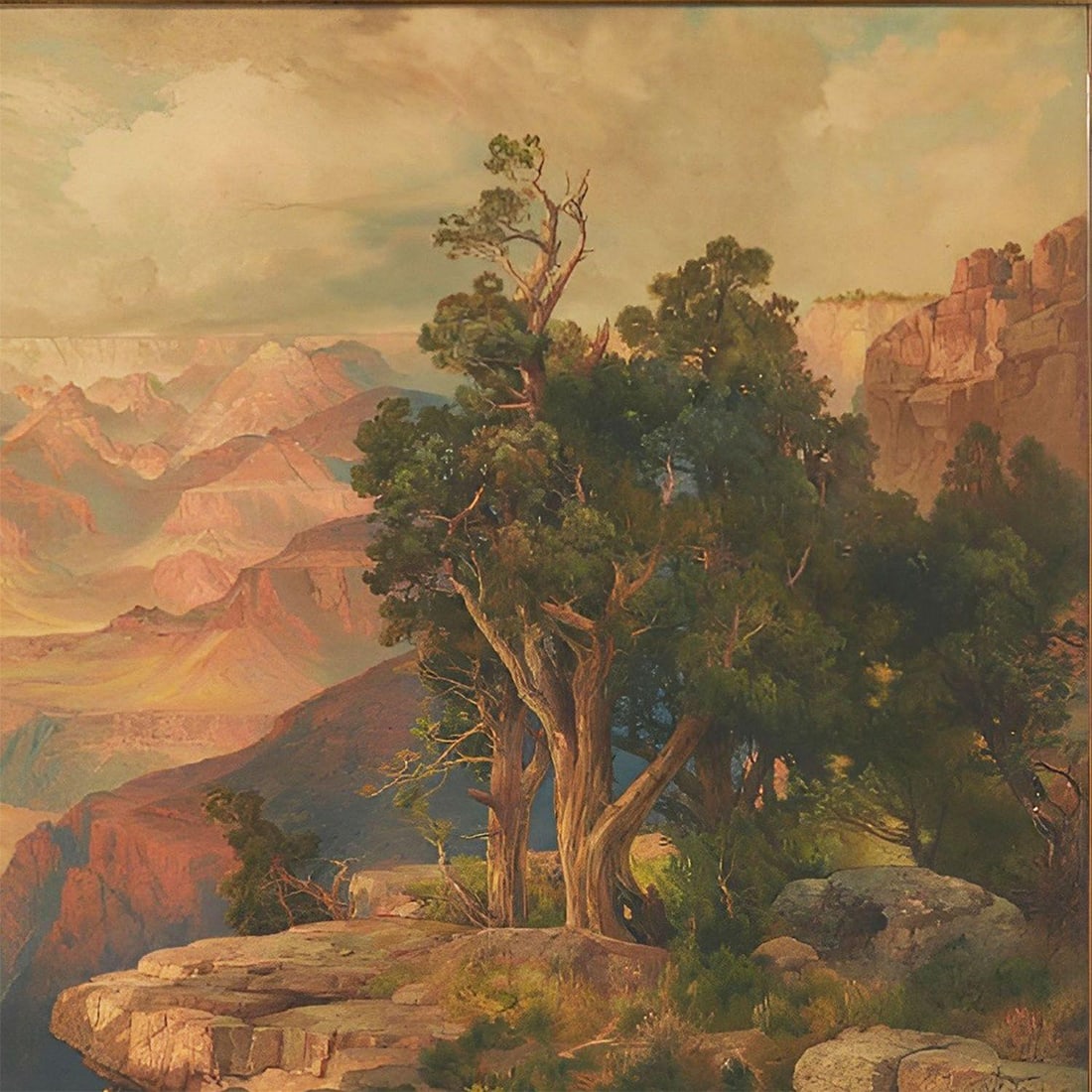 The Grand Canyon of Arizona, from Hermit Rim Road 1913 Print by Thomas Moran - 2