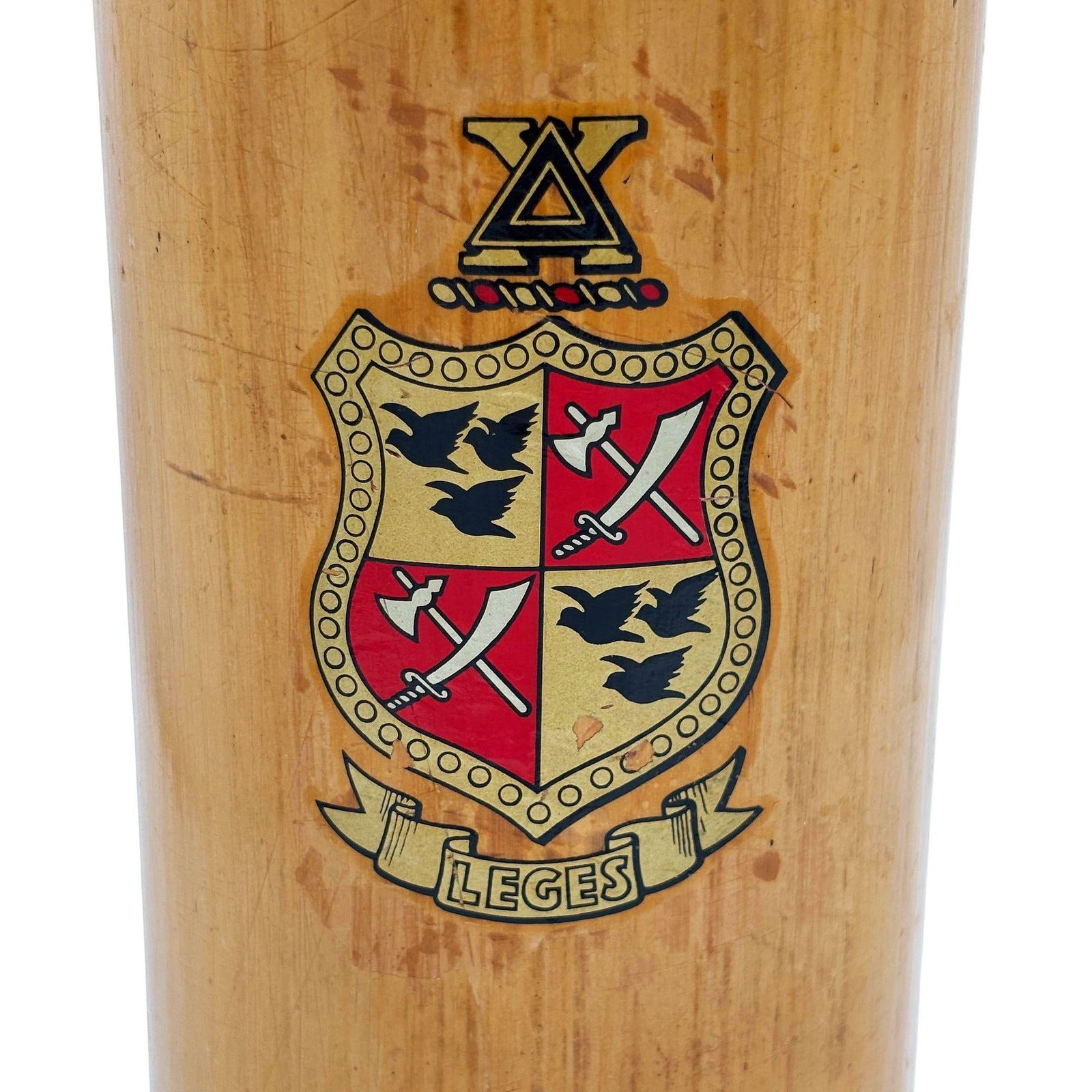 1930 Art Deco Pink Flamingo Delta Chi Leges Fraternity Bamboo Vase - 5