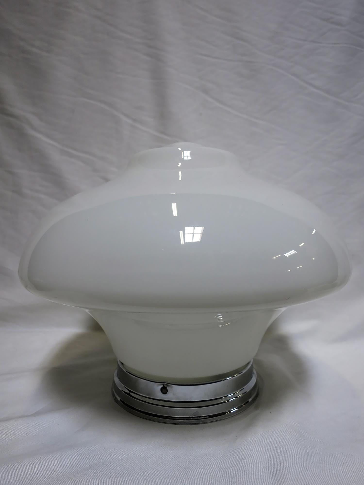 Large Schoolhouse Bell-Shape Ceiling Glass Globe Pendant - 2