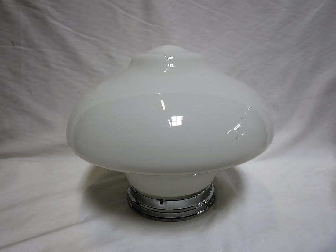 Large Schoolhouse Bell-Shape Ceiling Glass Globe Pendant - 5