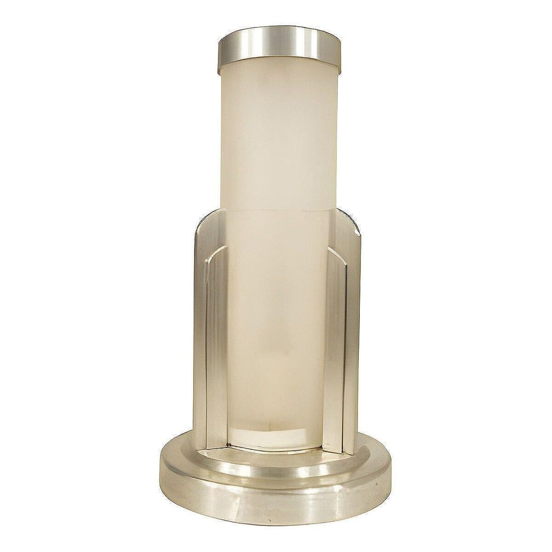 Streamline Machined Aluminum Cylinder Café Table Lamp Pair by Saturn Lighting - 2