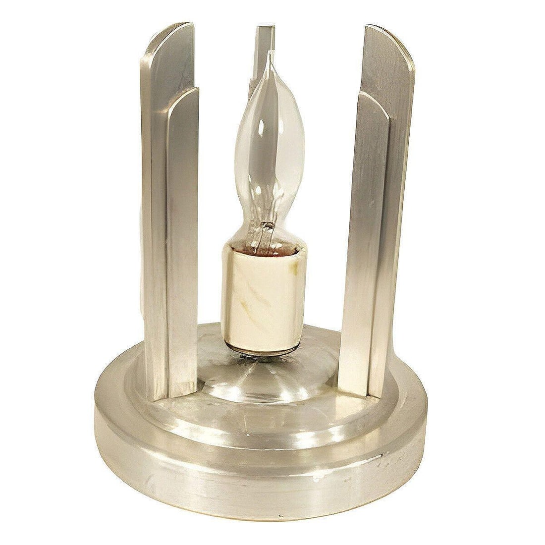 Streamline Machined Aluminum Cylinder Café Table Lamp Pair by Saturn Lighting - 5