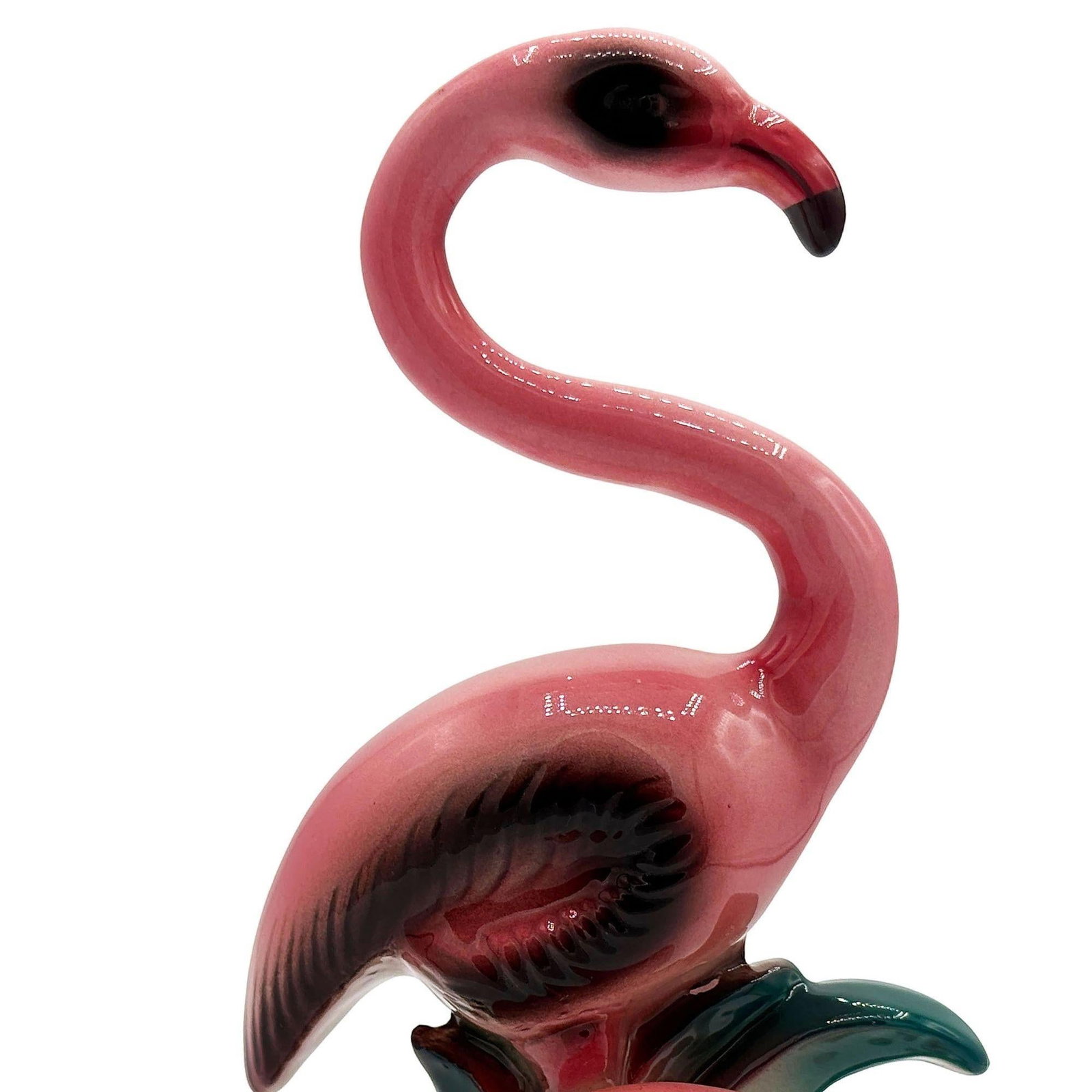 Mid-Century California Mother & Child Pink Flamingo Ceramic Tabletop Statue - 2