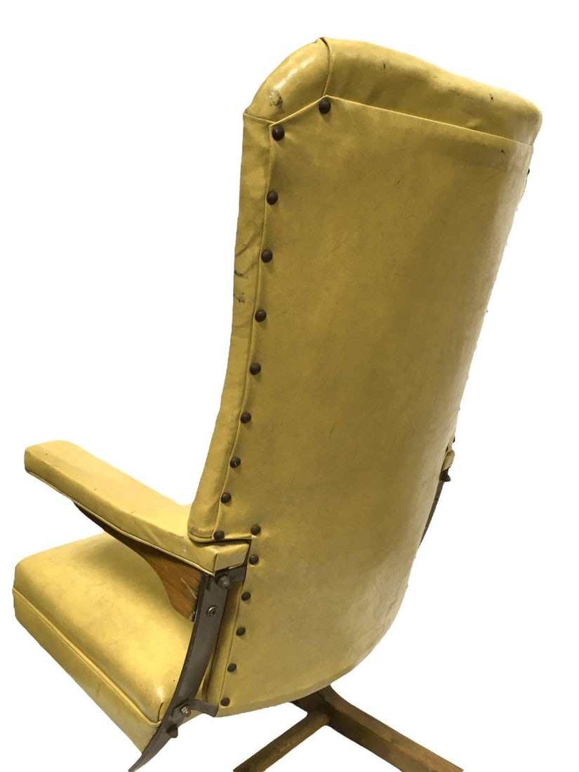 Vintage Rock-a-Chair Cantilever Rocker Chair in Harvest Gold Vinyl - 2