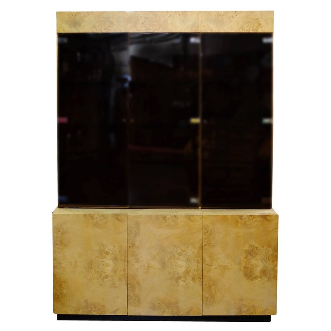 Burl wood China Lighted Cabinet by Dillingham - 5