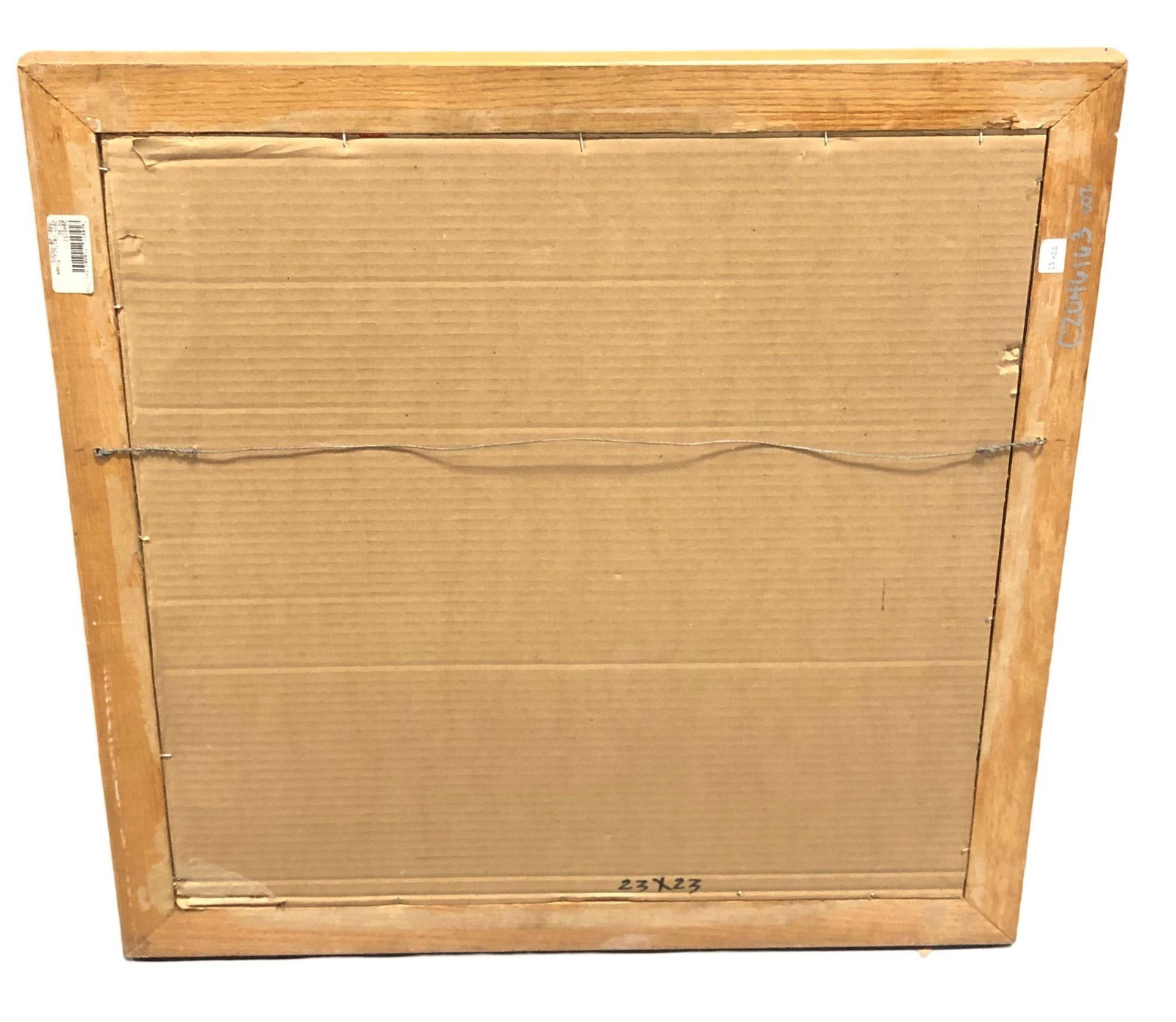 Restored Vintage 1949 Rattan Framed Crane Barkcloth Fabric Sample by Spectrum - 5