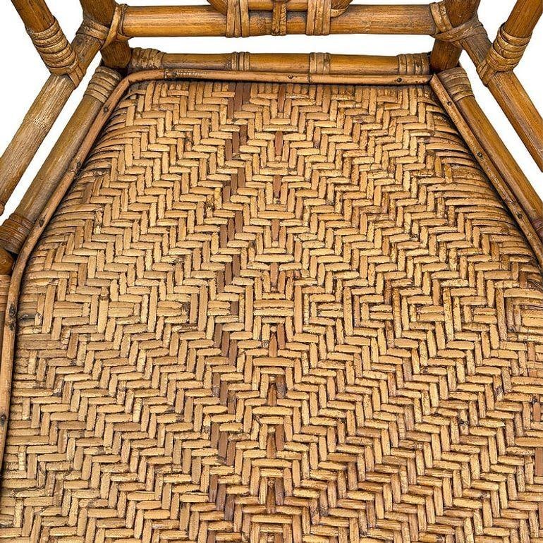 Brighton Pavilion Style Rattan Dining Armchairs - 4