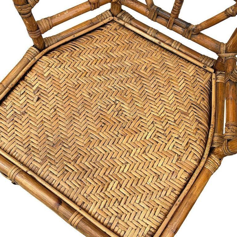 Brighton Pavilion Style Rattan Dining Armchairs - 5