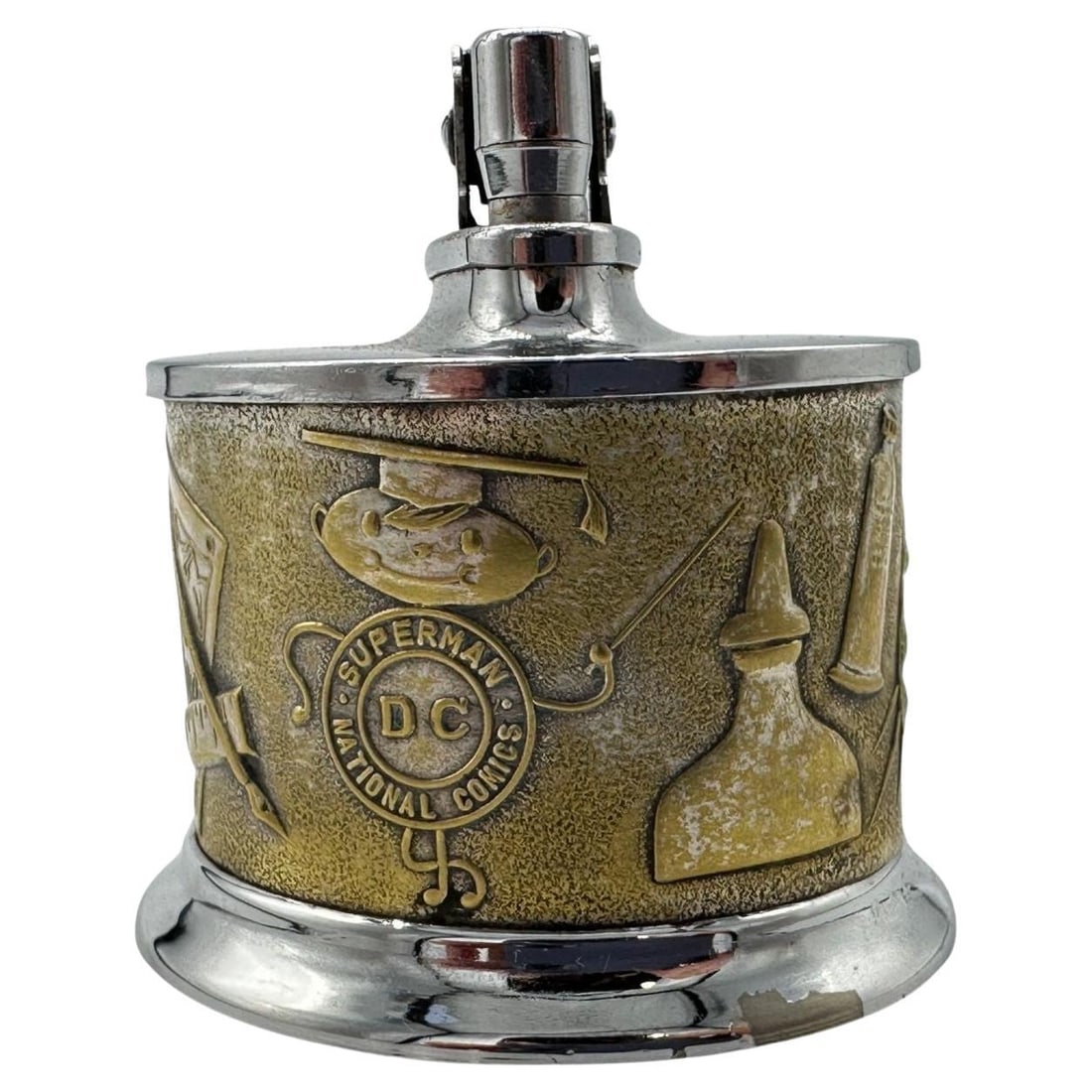 Johnny DC Comics Superman Chrome & Brass Table Lighter (1 of 4)
