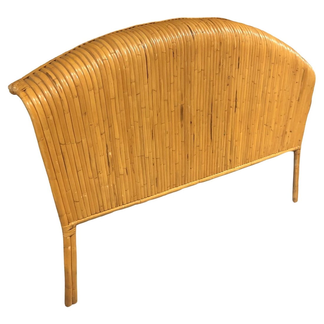 Restored Rattan Paul Frankl Fanback King Size Headboard (1 of 5)