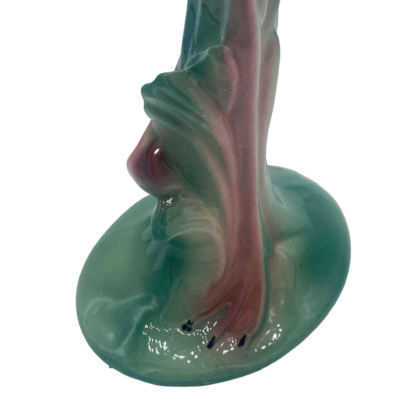 Matching Mid-century Pink Flamingo Ceramic Tabletop Statue Set By Brad Kealer - 3