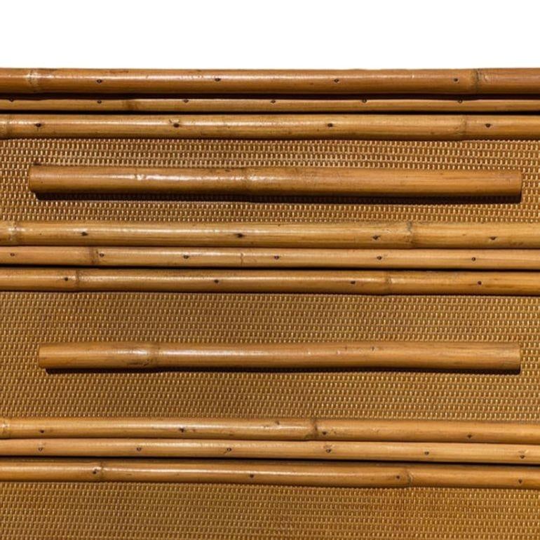 Restored Mid-century Rattan & Wicker Dresser by Mengel Furniture - 4