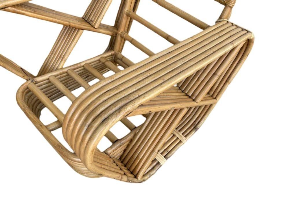 Restored Six-Strand Square Pretzel Sofa & Lounge Chair Livingroom Set - 4