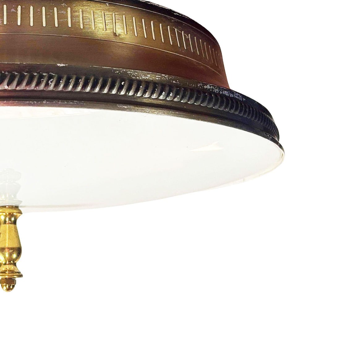 MCM Brushed Brass Hinkley Cambridge Medium Size Flush Mount Ceiling Light - 3