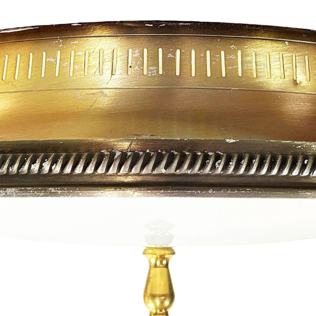 MCM Brushed Brass Hinkley Cambridge Medium Size Flush Mount Ceiling Light - 4