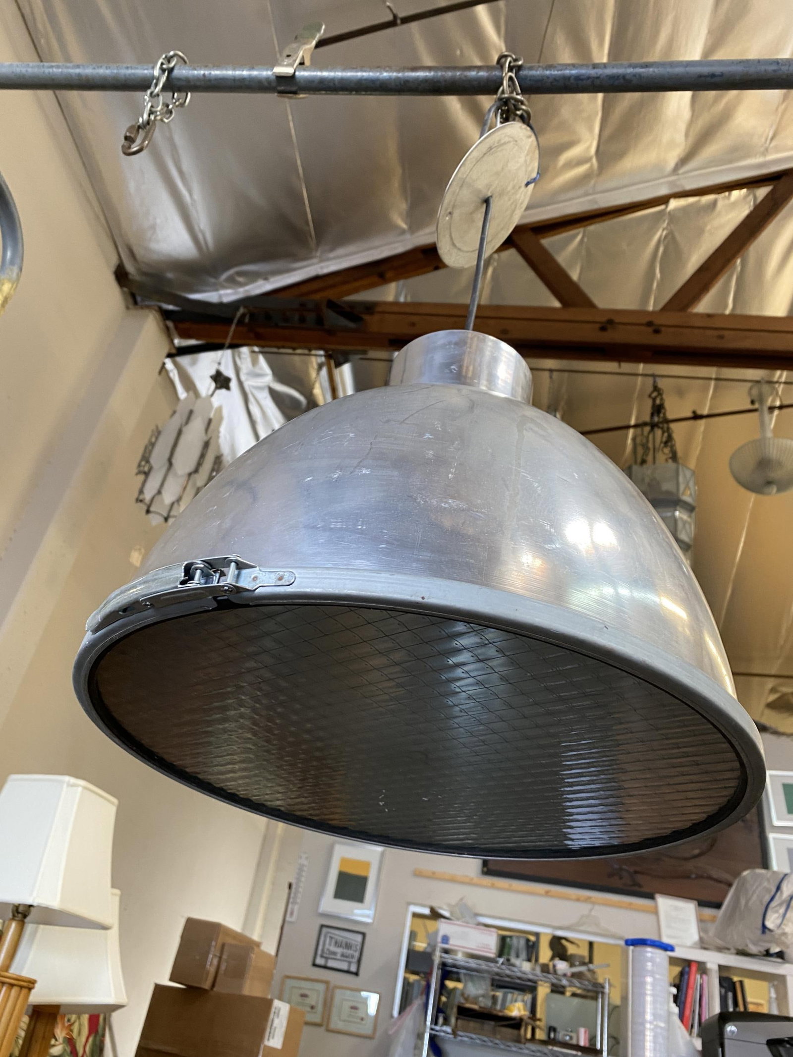 Large Aluminum Industrial Pendant Light Fixture - 2