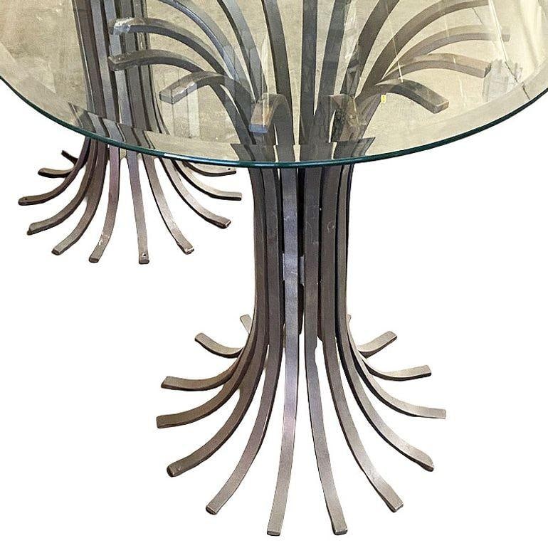 Large 60" Extruded Steel Outdoor/Patio Dining Table, 3 Available - 3