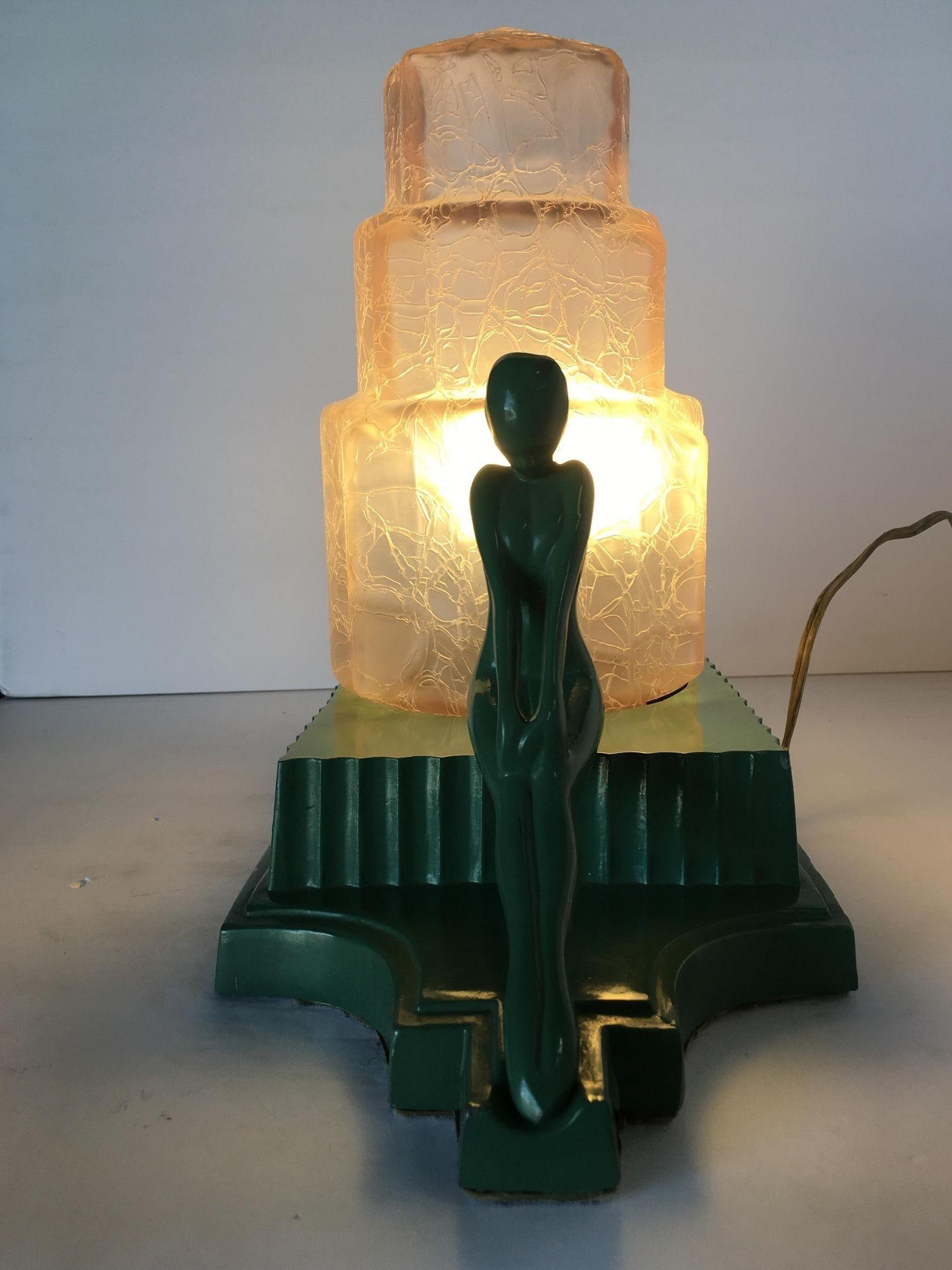Frankart L254 Twin Sculptural Table Lamp with Stepped Shade - 5