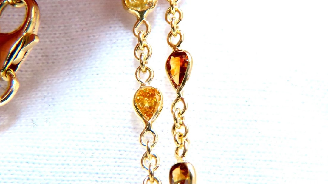 9.50ct Natural Fancy Color Diamonds Cross Yard Necklace 14kt Rosary** - 5