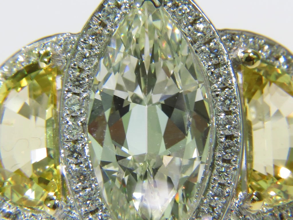GIA CERTIFIED 18KT GOLD 7.82CT MARQUISE DIAMOND SAPPHIRE RING NO HEAT **v - 5