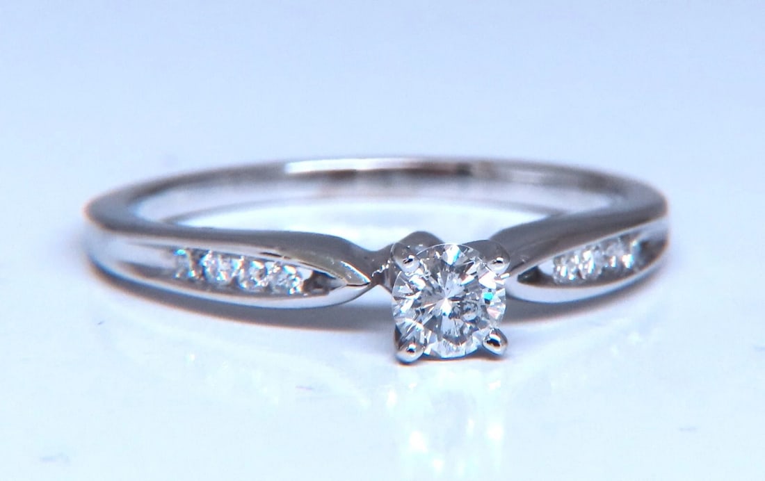 Traditional Natural Diamond Engagement ring .24ct 14kt Gold** - 2