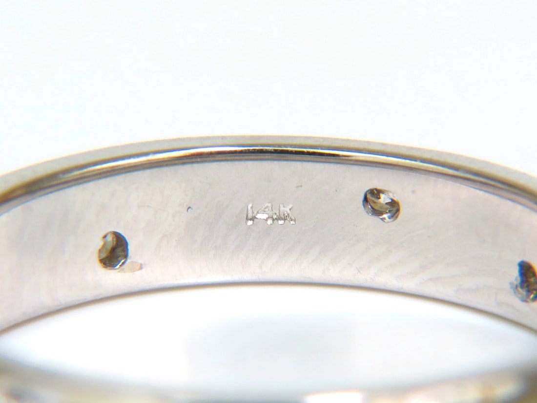 .50ct Natural Round Diamonds eternity thick band 14kt Gold Size 8.25** - 2