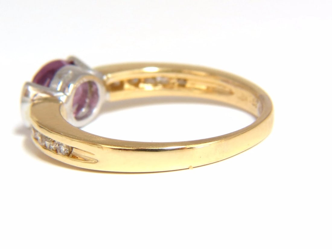 GIA 1.78CT NATURAL NO HEAT BRIGHT PINK SAPPHIRE DIAMOND RING 18KT** - 3