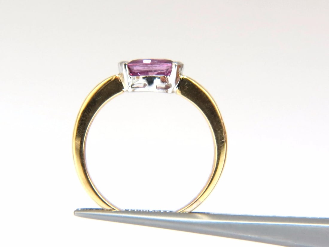 GIA 1.78CT NATURAL NO HEAT BRIGHT PINK SAPPHIRE DIAMOND RING 18KT** - 4
