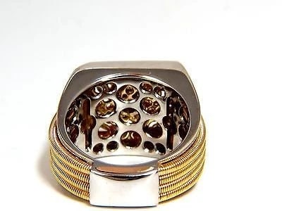 18kt mens .60ct diamond ring coil wrap 3d tourbillon still life deco 10002** - 3