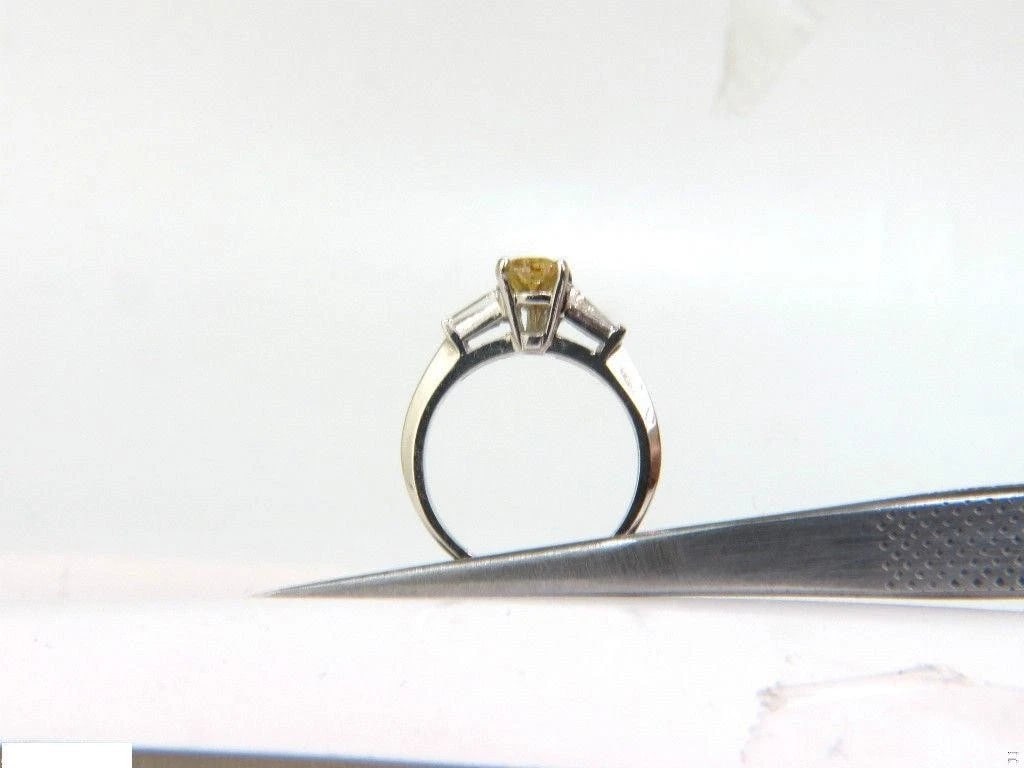 GIA 1.62CT NATURAL FANCY YELLOW DIAMOND RING VIVID & CLEAN** - 8