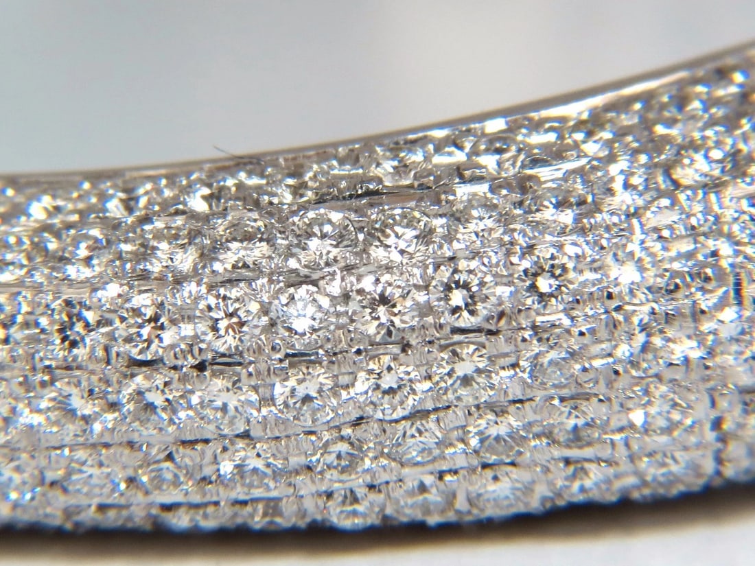 14.02ct natural diamonds eternity encrusted bangle bracelet 18kt Glam** - 9