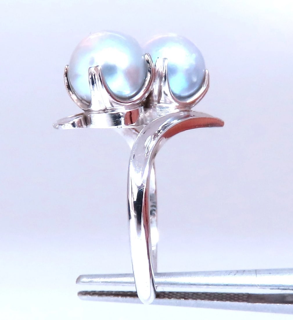 6mm Natural Gray Cultured Pearl Ring 14kt** - 3