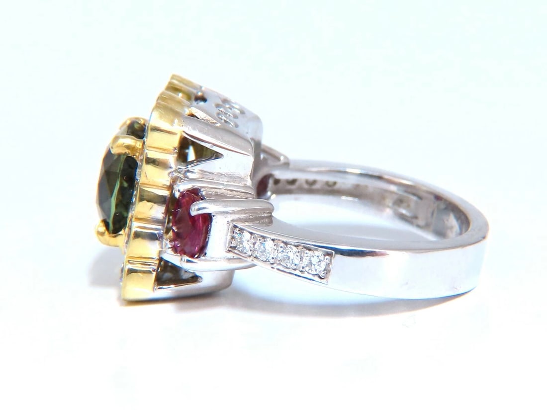 GIA Certified 3.48 carat natural color change alexandrite Ruby diamond ring *v - 6