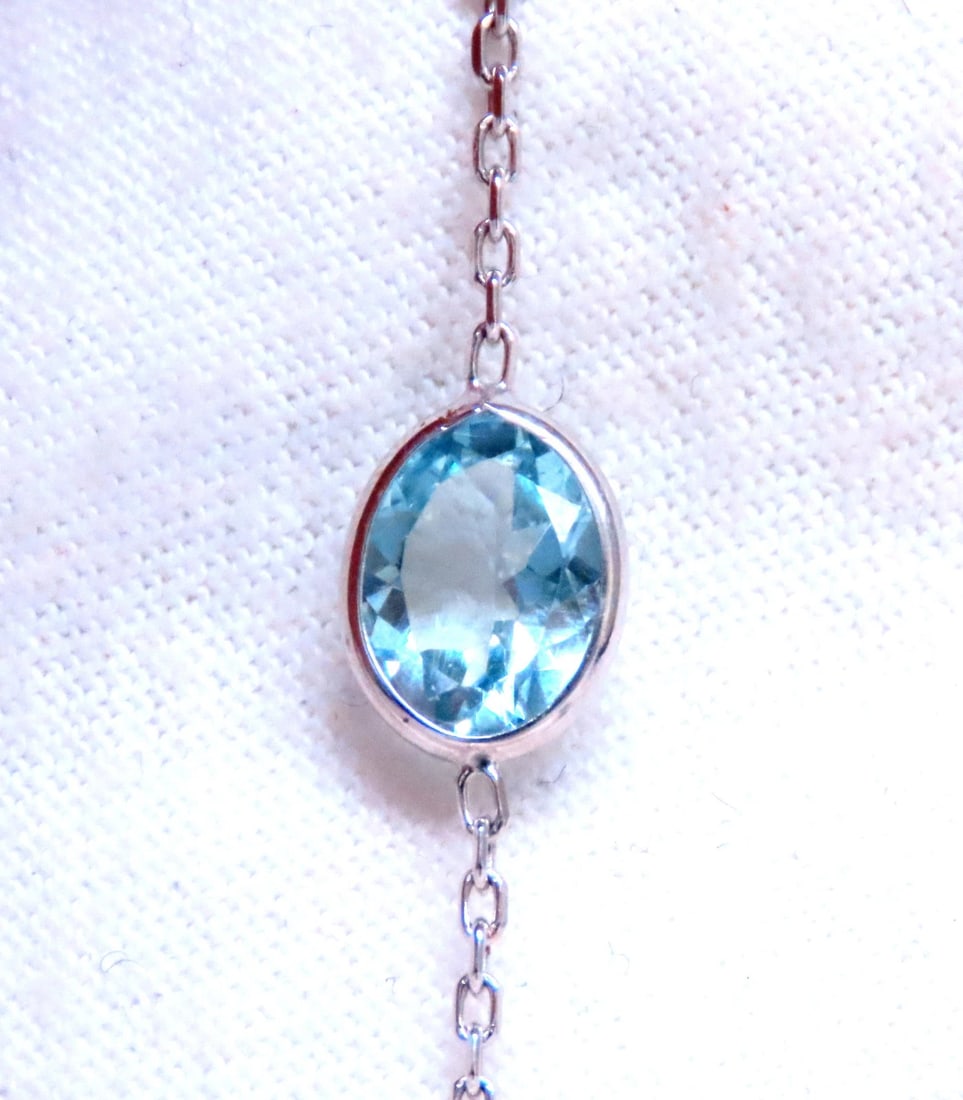 40ct Natural Aquamarine Diamond Yard Necklace 54115** - 4