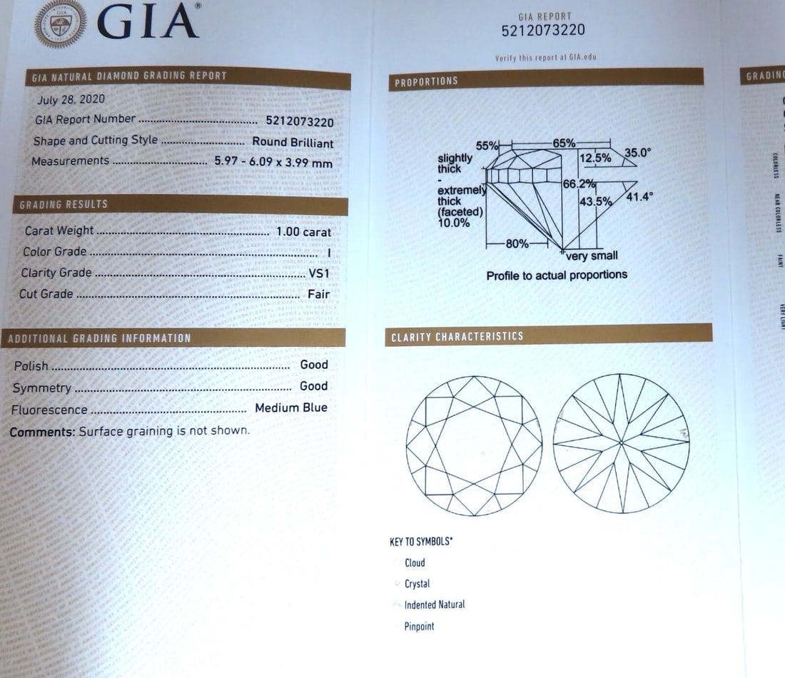 GIA Certified 1.00ct Natural Round Diamond Sapphire Cross Necklace 14kt** - 6