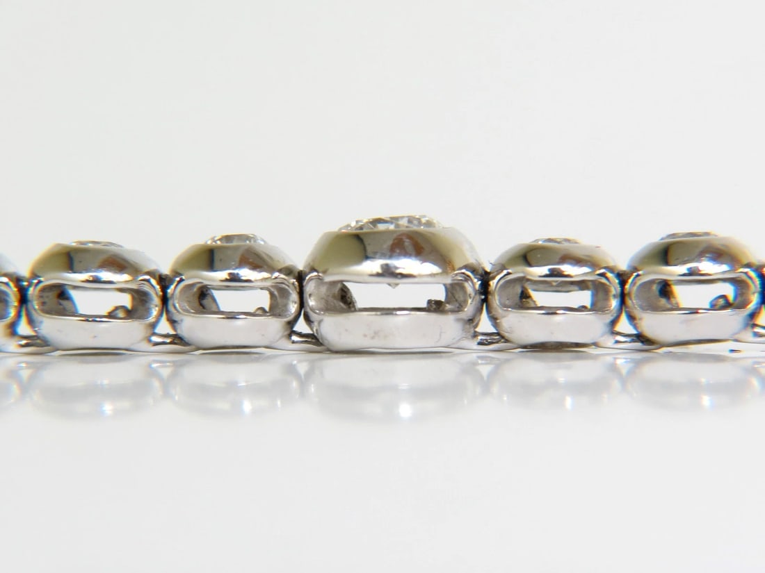 3.65CT NATURAL DIAMONDS TENNIS BRACELET 14KT FLUSH** - 12