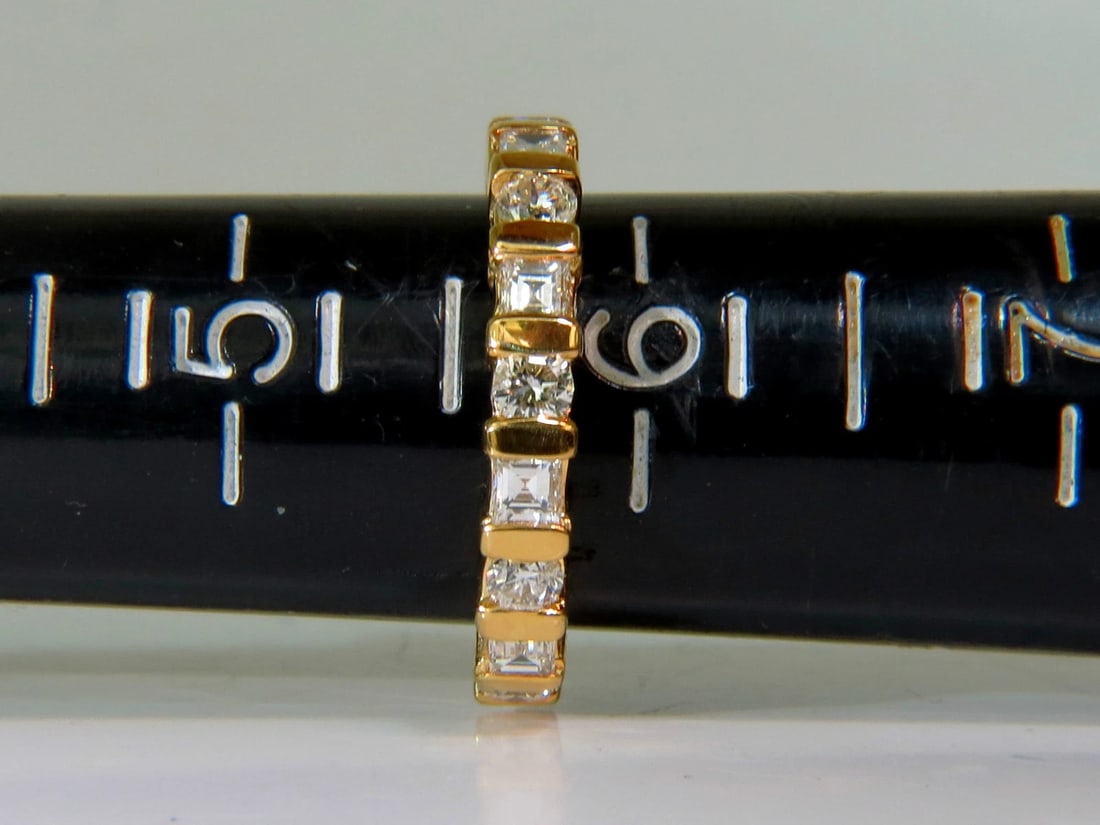 1.50CT NATURAL DIAMOND ETERNITY BAND BAGUETTE ROUNDS 14KT** - 9