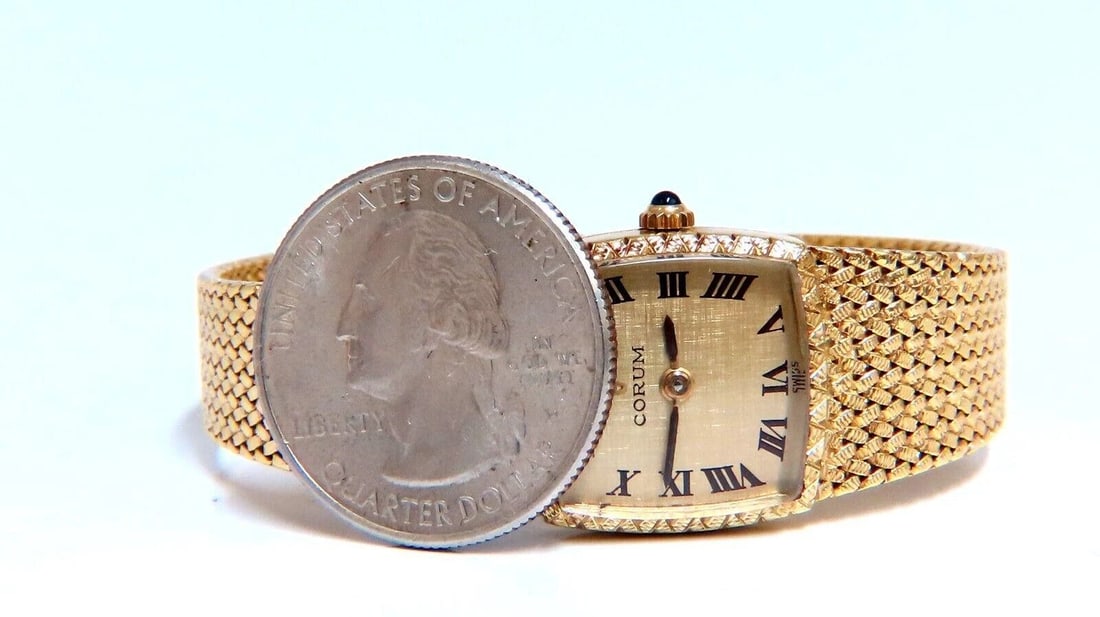 Corum Vintage Gold Watch 18kt 6.5 inch** - 5