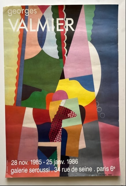 George Valmier: Title:George Valmier Description:Exhibition Poster, 1986 Dimensions:21 X 30 ¾ In. Reserve: $50.00 Shipping: Domestic: Flat-rate of $20.00 to anywhere within the contiguous U.S. International: