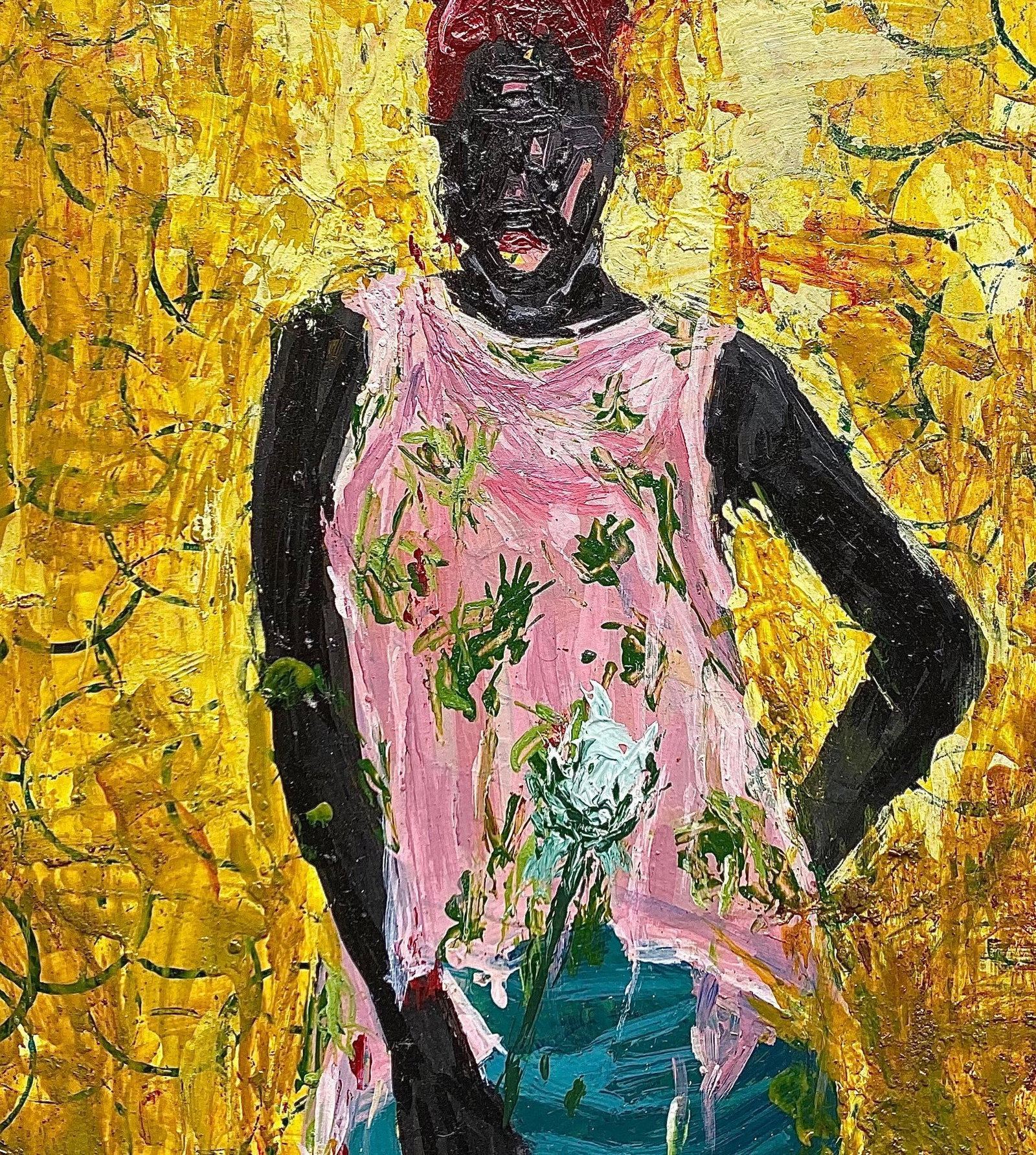 Agbalaya Abdulahi Opeyemi, Once Given a White Rose 3 - 21st Century Contemporary, Impasto, Acrylic, - 9